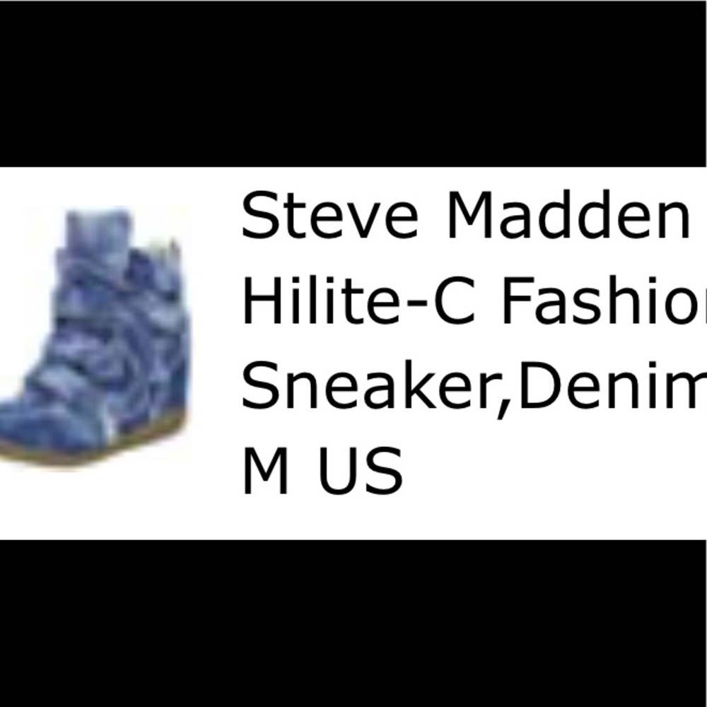 Denim size 9 wedge sneakers.